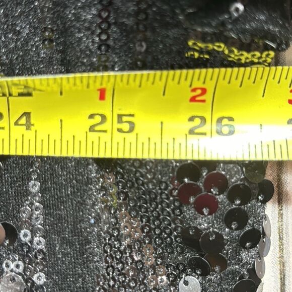 Avec Les Filles Black Sequin Button Up Jacket Shacket 3X Holiday Glam Night Out - Picture 13 of 14